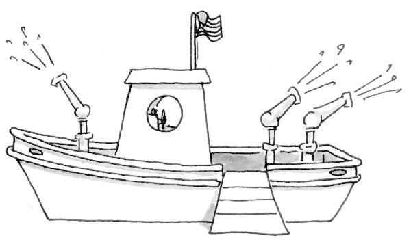 fire boat coloring pages